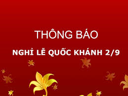 TB số 147, về việc ngày nghỉ lễ Quốc khánh 2/9